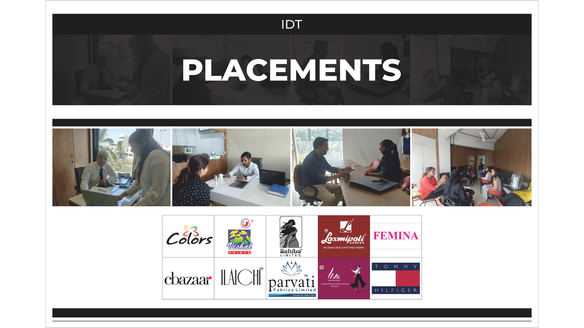 IDT placement interviews and brand logos